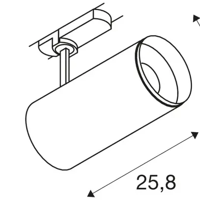 Proiettore LED SLV NUMINOS DALI XL 36W 3800lm 4000K 24° 3-fasi bianco/nero 