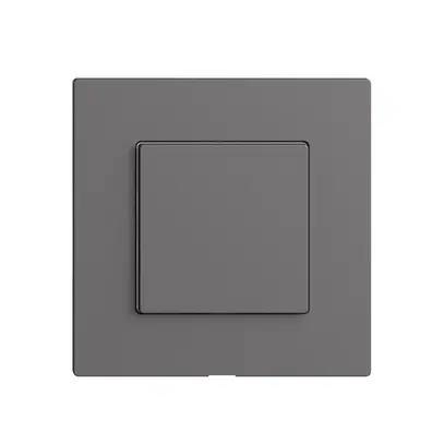 Kit copertura per interruttore 1c/1t Edue Wiser grigio scuro 