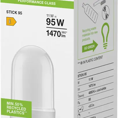 Lampe LED LEDVANCE CLASSIC STICK E27 11W 1470lm 840 mat Ø40×117mm 