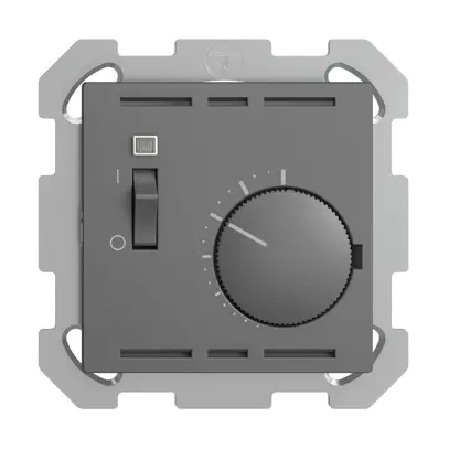 UP-Raumthermostat EDIZIOdue dunkelgrau, mit Schalter 