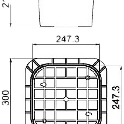 Pozzetto d.terra Bettermann 5700 PIP senza morsetto d.sezionamento 300×300×214mm 