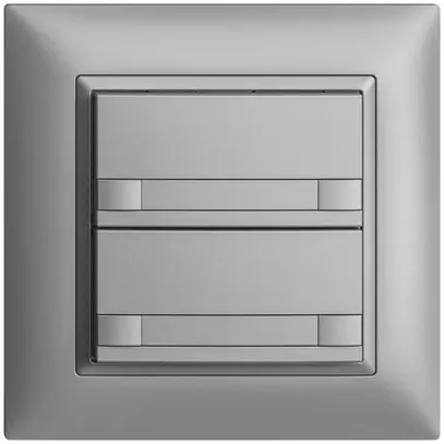 Pulsante INC KNX 2×EDIZIOdue colore silver RGB senza LED con inserto carta 