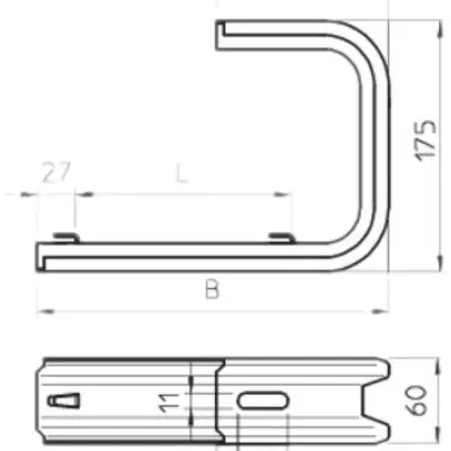 Étrier pour mur/plafond Bettermann TPDG L=245mm zingué 