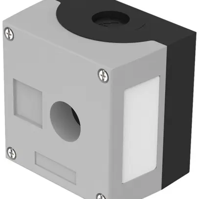 Boîtier p.montage en saillie EAO 45, 1×Ø 22.3 mm, support p.étiquette, M20, gris 