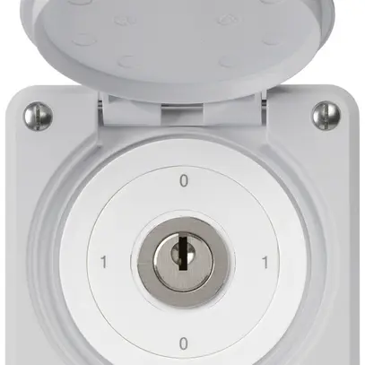 Interrupteur à clé ENC robusto IP55 avec clapet S0/1P gris 