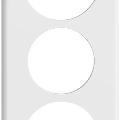 Plaque de recouvrement STANDARDdue 3×1 1×Ø58, 1×Ø50, 1×Ø58, blanc 