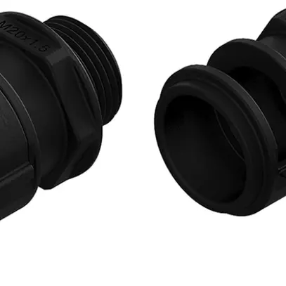 Connettore per tubo corrugato Plica ELOCK M20 diritto nero 