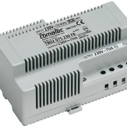 REG-Trenntransformator Comatec TBD2, IN: 230VAC, OUT: 230VAC/75VA, 8TE 