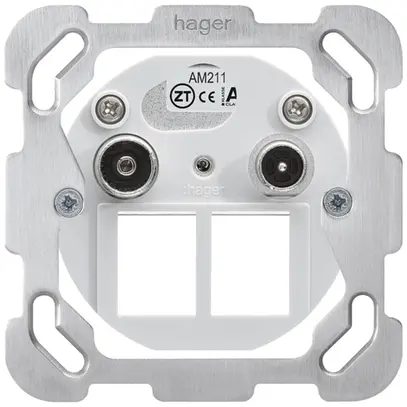 Inserto per presa multimedia Hager R/TV montaggio F 11dB 2GHz 