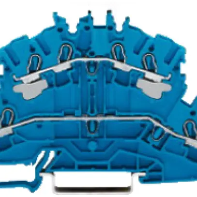 Borne 2 étages WAGO 4L, N/N bleu 