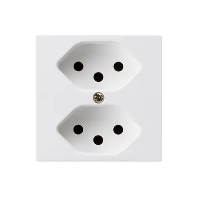 Presa INC kallysto 2×T13 bianco con protezione bambini 