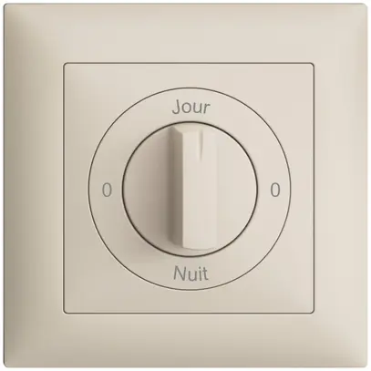 Frontset 0-Jour-0-Nuit EDIZIOdue crema 88×88mm für Drehschalter 