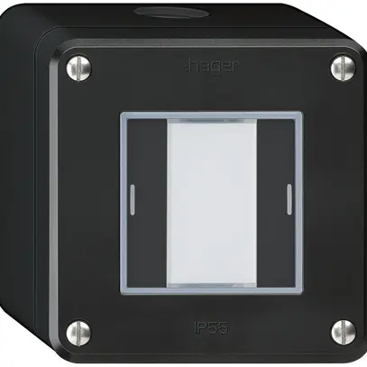 Poussoir AP robusto Q KNX 2× LED RGB s/e-link noir 