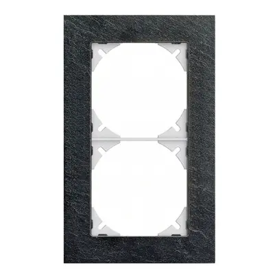 Telaio di copertura EDIZIOdue prestige 2×1 ardesia 