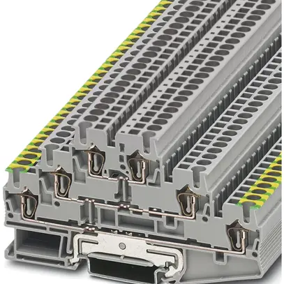 Morsetto 2 piani 0.08…4mm² grigio, ST 2.5-PE/L/L 