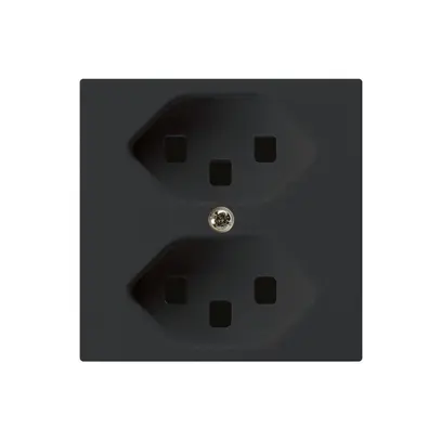 Prise kallysto 2×T23 noir avec bornes enfichables 