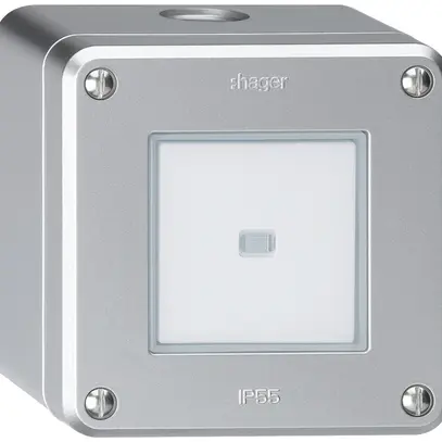 Interruttore AP robusto IP55 schema 6 illuminato alluminio 