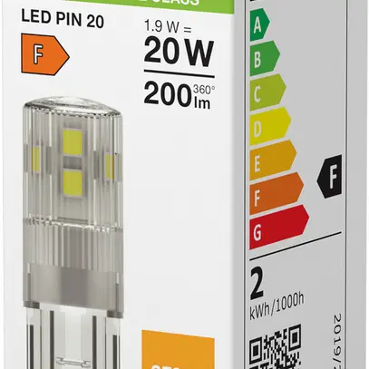 Lampada LED LEDVANCE PIN G9 1.9W 200lm 2700K Ø14×43mm chiaro 