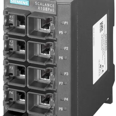 Switch IE Siemens SCALANCE X108PoE 8×RJ45 10/100Mbit/s unmanaged 