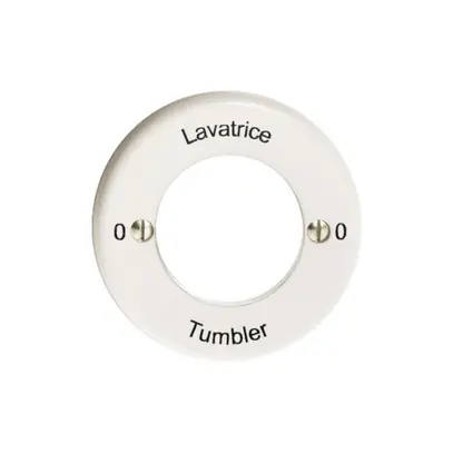 Kit front. 0-Lavatrice-0-Tumbler per interrutore a chiave bianco 