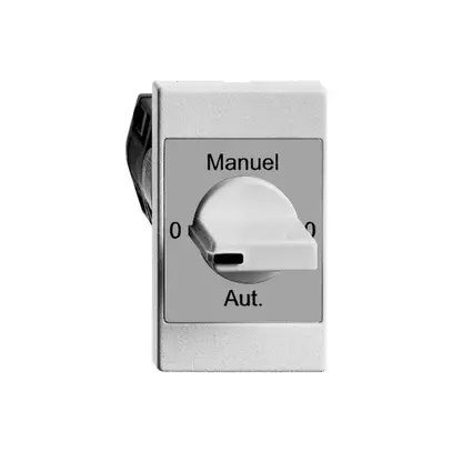 Interrupteur rotatif INC 0-Auto-0-Main FH 2/1L blanc, avec manette 