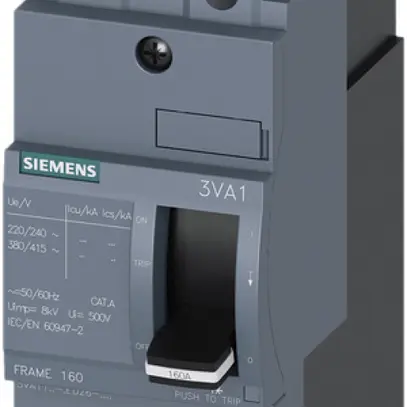 Interruttore di potenza Siemens SENTRON 3VA1 2L 20A Ii=16× S-36kA mt 