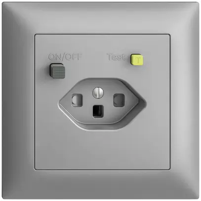 Prise ENC EDIZIOdue T23 FI 30mA FMI, shutter, silver 