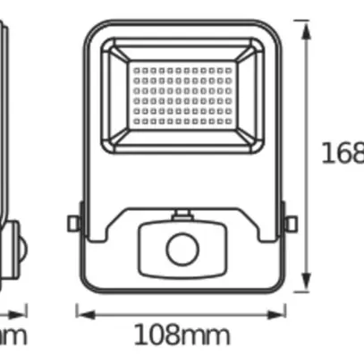 Projecteur LED LDV ENDURA FLOOD SENSOR 10W 800lm 3000K blanc IP44 