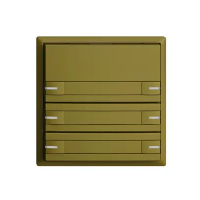 Poussoir ENC KNX 6× EDIZIOdue olive RGB avec LED avec insert papier 