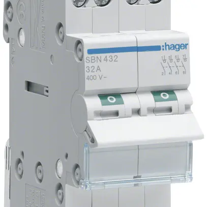 Interruttore AMD Hager 32A 400V 4 chiusura 0 apertura 0 invertitore 2UM 