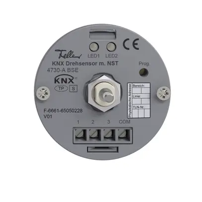 Senseur rotatif FH KNX BSE, 21…30VDC, SELV, conso.électrique max. 12.5mA 