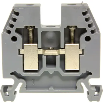 Morsetto di passaggio componibile Woertz 2.5…6mm² 41A 1000V vite 2×1 DIN 35mm gr 