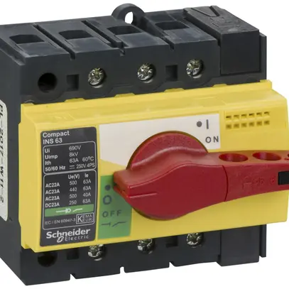 Interrupteur de charge INC Schneider Electric NS-I 63 3L jaune/rouge 