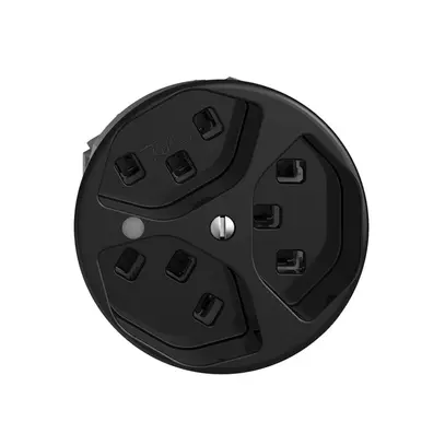 Presa Sdue Q, 3×T23, con LED, nero 