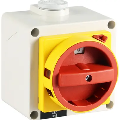 Interruttore rotativo AP K&N CA11.A292/CH071.*PN4, 20A/690V 0/3L rosso/giallo 