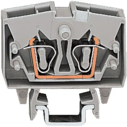 Morsetto WAGO mini 2L 2.5mm² grigio per DIN-15 