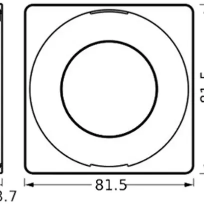 Anello di copertura LEDVANCE SPOT COMBO FIX alluminio 81.5×81.5mm nero 