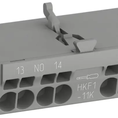Contact auxiliaire ABB HKF1-11K, pour MS132, 2F 1.5A AC-15, frontal, Push-In 