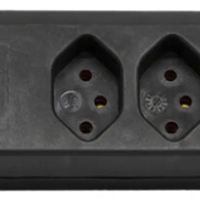 Presa multipla cleverLINE reset 6×T13 H05VV-F 3×1mm² 2m nero 