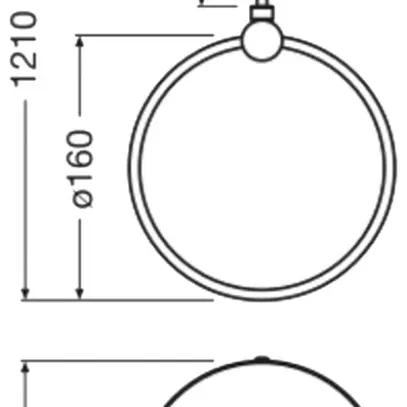 LED-Pendelleuchte LEDVANCE Decor Circle 8W 370lm 865 Ø160mm schwarz 
