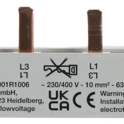 Kammschiene ABB pro M compact PS3/6 3P/3L 10mm² 63A 106mm grau 