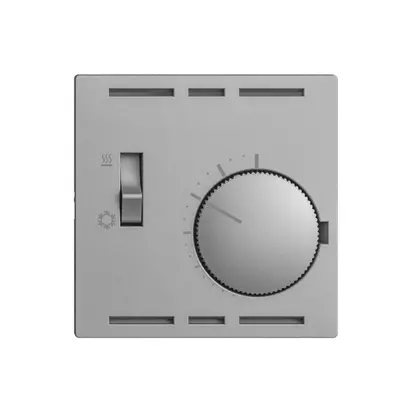 Kit di copertura p.termostato EDIZIOdue, c.interruttore, 60×60mm, silver 