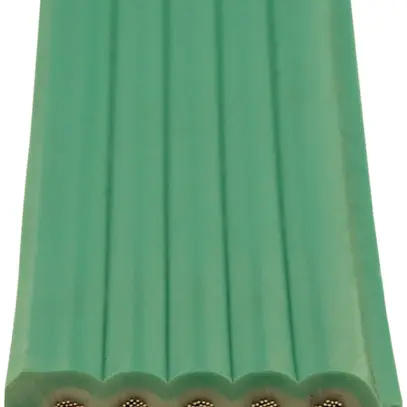 Câble plat Woertz Power 5×2.5mm² sans halogène vert B2ca Une longueur