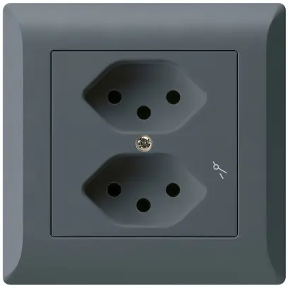 Prise ENC kallysto.line 2×T13 anthracite 