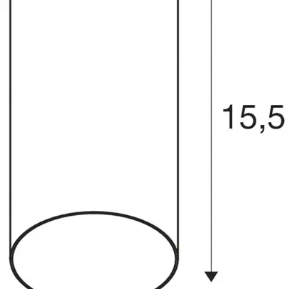 Plafoniera SLV ASTO TUBE GU10 1×10W Ø70×155mm nero 