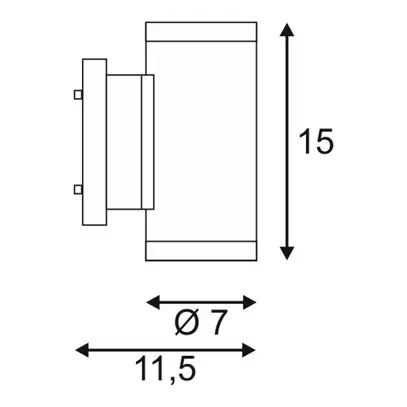 Lampada a muro SLV NEW MYRA UP/DOWN, 2×GU10 50W IP55 grigio argento 