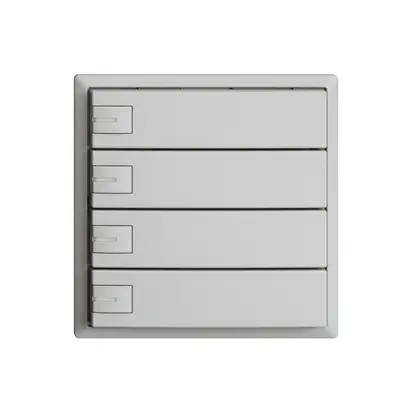 KNX-Taster RGB EDUE, 250mW, m.RGB-LED, 4×Taste, 1×Tastenb., hgu 