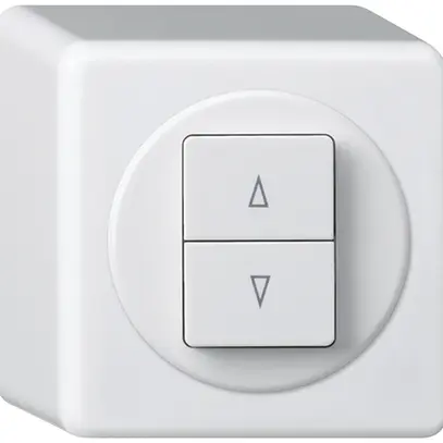 Interrupteur pour stores AP basico blanc avec 2 touches bornes enf. 