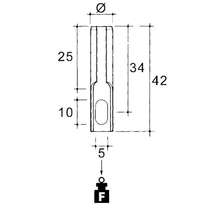 Mensola murale EBO 100mm leggera 