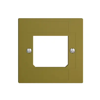 Placca frontale ITplus ADSL EDIZIOdue olive 3×RJ/1×T+T 